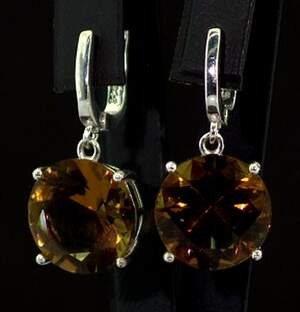 Серебряные серьги 925 пробы 13,34 г с турецкими Султанітами класса АААА 13,85 карат Серебряные серьги 925 пробы 13,34 г с турецкими Султанітами класса АААА 13,85 карат