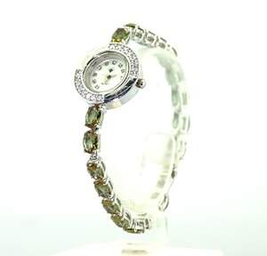 Серебряный часы 925 пробы 26,95 г с турецкими Султанітами класса АААА и цирконами 17,5 карат Серебряный часы 925 пробы 26,95 г с турецкими Султанітами класса АААА и цирконами 17,5 карат