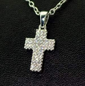 Серебряная подвеска 925 пробы 1,7 г с цирконами 1,12 карат Серебряная подвеска 925 пробы 1,7 г с цирконами 1,12 карат