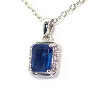 Серебряная подвеска 925 пробы 1,5 г с Танзанітом Nano и цирконами 1,58 карат Серебряная подвеска 925 пробы 1,5 г с Танзанітом Nano и цирконами 1,58 карат