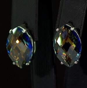 Серебряные серьги 925 пробы 6,22 г с містичнимм Топазами 17,05 карат Серебряные серьги 925 пробы 6,22 г с містичнимм Топазами 17,05 карат