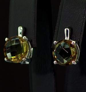 Серебряные серьги 925 пробы 3,62 г с турецкими Султанітами класса АААА 5,15 карат Серебряные серьги 925 пробы 3,62 г с турецкими Султанітами класса АААА 5,15 карат