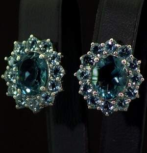 Серебряные серьги 925 пробы 5,8 г с Топазами Лондон Блу со США та голубыми топазами 7,5 карат Серебряные серьги 925 пробы 5,8 г с Топазами Лондон Блу со США та голубыми топазами 7,5 карат