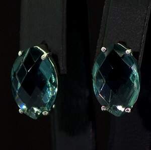 Серебряные серьги 925 пробы 4,52 г с Топазами Лондон Блу со США 8,64 карат Серебряные серьги 925 пробы 4,52 г с Топазами Лондон Блу со США 8,64 карат