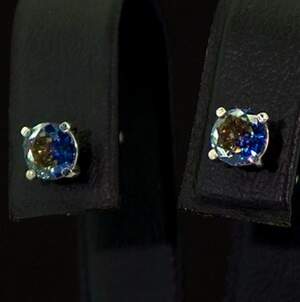 Серебряные серьги 925 пробы 1,41 г с мистическими Топазами 1,56 карат Серебряные серьги 925 пробы 1,41 г с мистическими Топазами 1,56 карат