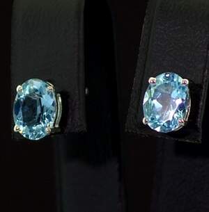 Серебряные серьги 925 пробы 1,9 г со швейцарскими Топазами 2,64 карат Серебряные серьги 925 пробы 1,9 г со швейцарскими Топазами 2,64 карат