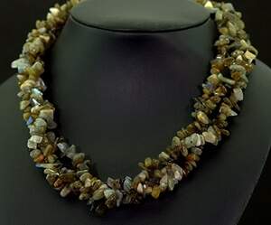 Комплект з Лабрадоритами 750 карат: намисто 45+7 см та браслет 20+4 см Комплект з Лабрадоритами 750 карат: намисто 45+7 см та браслет 20+4 см