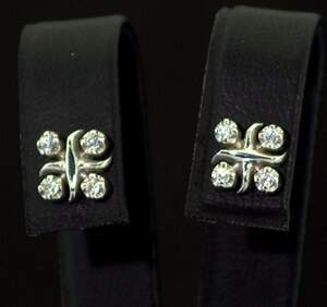 Серебряные серьги 925 пробы 2,42 г с Діамантами Кр 57 D/VVS1 0,12 карат Серебряные серьги 925 пробы 2,42 г с Діамантами Кр 57 D/VVS1 0,12 карат