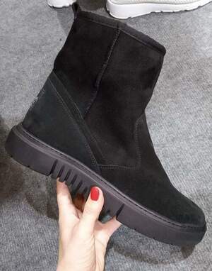 Ботинки мужские замшевые черные зимние Ботинки мужские замшевые черные зимние