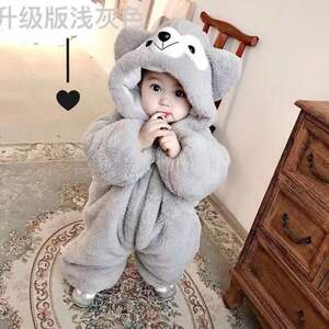 Теплый плюшевый комбинезон 