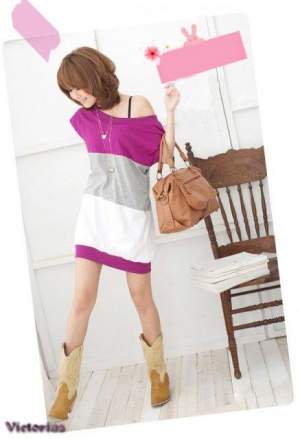 Женское платье с короткими рукавами