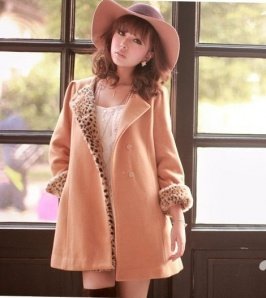 Leopard Decorated Slim Coat Leopard Decorated Slim Coat
