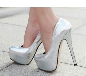 Pure Color Waterproof High Heel Shoes