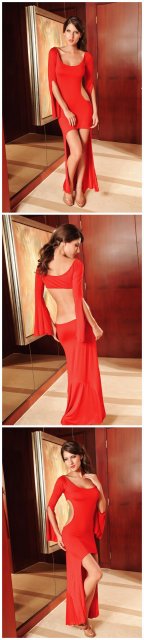 ong Back Gown Red ong Back Gown Red