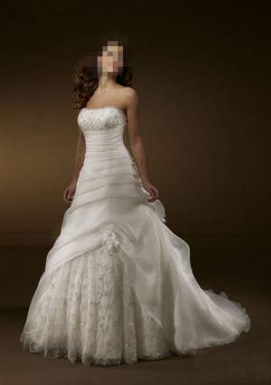 Floral Embellished Wedding Dress