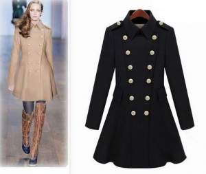 Double-Breasted Lapel Collar Coat