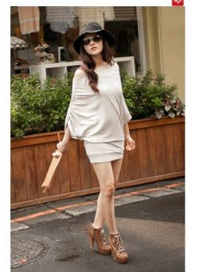 Boat Neck Over Hip Dress Boat Neck Over Hip Dress