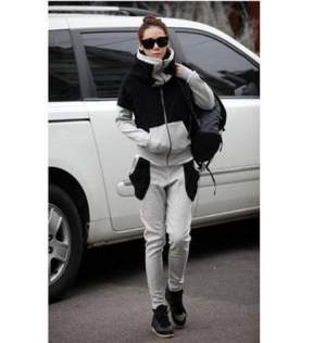 New Arrival High Collar Lambswool Tracksuit