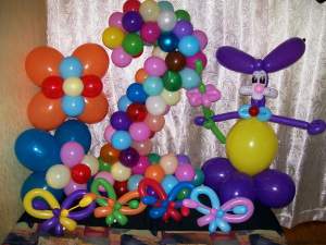 ЭКОНОМ ВАРИАНТ оформления Дня рождения ребёнка С ЦИФРОЙ