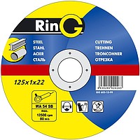 Отрезной круг по металлу RinG (РИНГ) 125 х 1 х 22 Отрезной круг по металлу RinG (РИНГ) 125 х 1 х 22