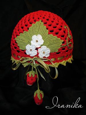 Шапочка детская Клубника