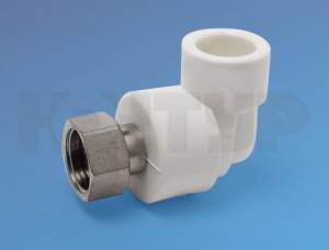 PPR Угольник с накид. гайкой и латун. втулкой D25-3/4, D32-1