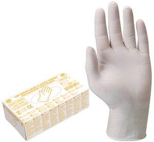 Перчатки латексные одноразовые