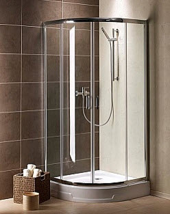 Душевая кабина полукруглая с раздвижными дверями "Premium Plus A"