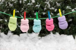 Mini - варежки для новорожденных