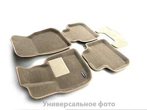 Коврики в салон текстильные Euromat 3D Business TOYOTA LC Prado 120 (03-10) /LEXUS GX470 (98-08) бежевые