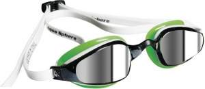 Очки для плавания Michael Phelps K180 White/Green Lens/Mirror (173530)