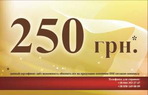 Подарочный сертификат 250 Подарочный сертификат 250