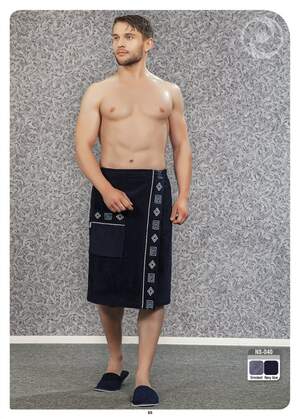 Мужской набор для сауны Nusa 040 + тапочки