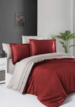 Постельное бельё First Choice Deluxe Satin Serenity Red & Sand