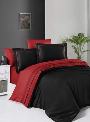 Постельное бельё First Choice Deluxe Satin Serenity Red & Black