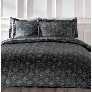 Постельное белье жатый шёлк TIVOLYO HOME Chanel siyah